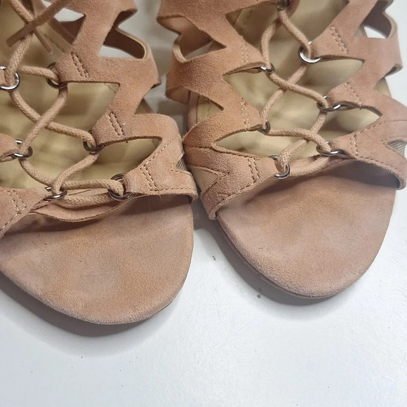 Marc Fisher Blair med. pink stack heel gladiator  style sandals SZ 10m - Picture 7 of 11